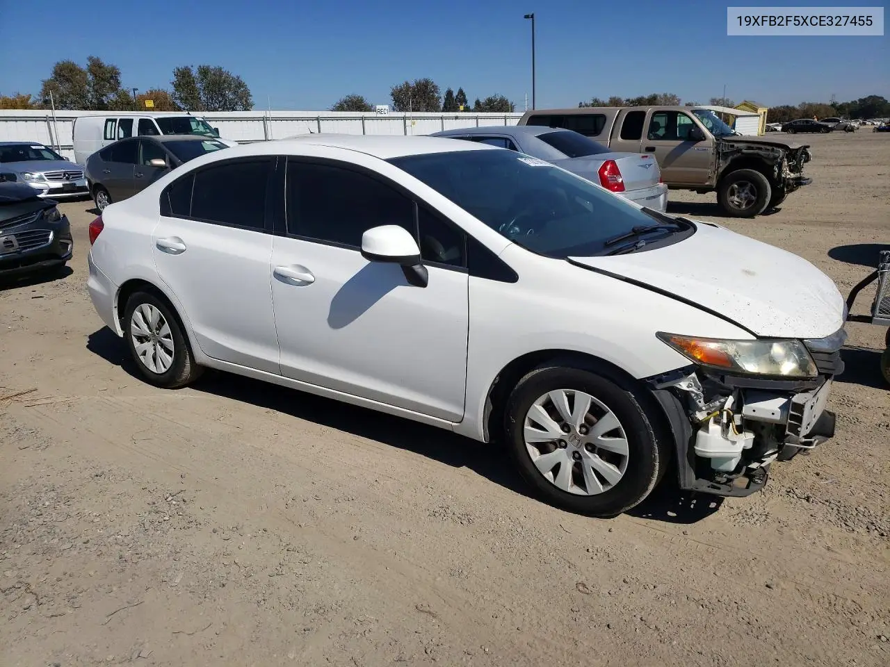 2012 HONDA CIVIC VIN 19XFB2F5XCE327455 — фото 4