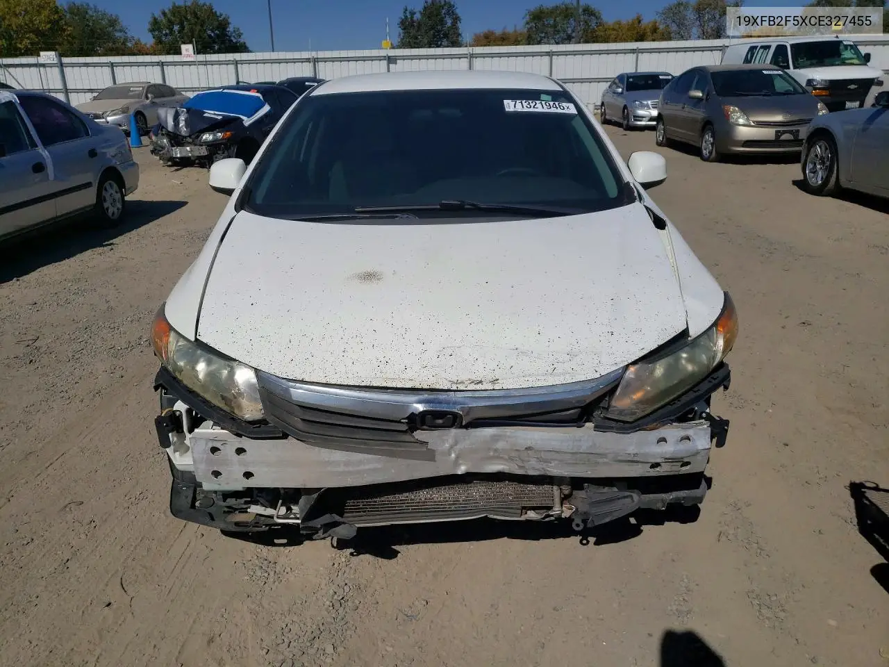 2012 HONDA CIVIC VIN 19XFB2F5XCE327455 — фото 5