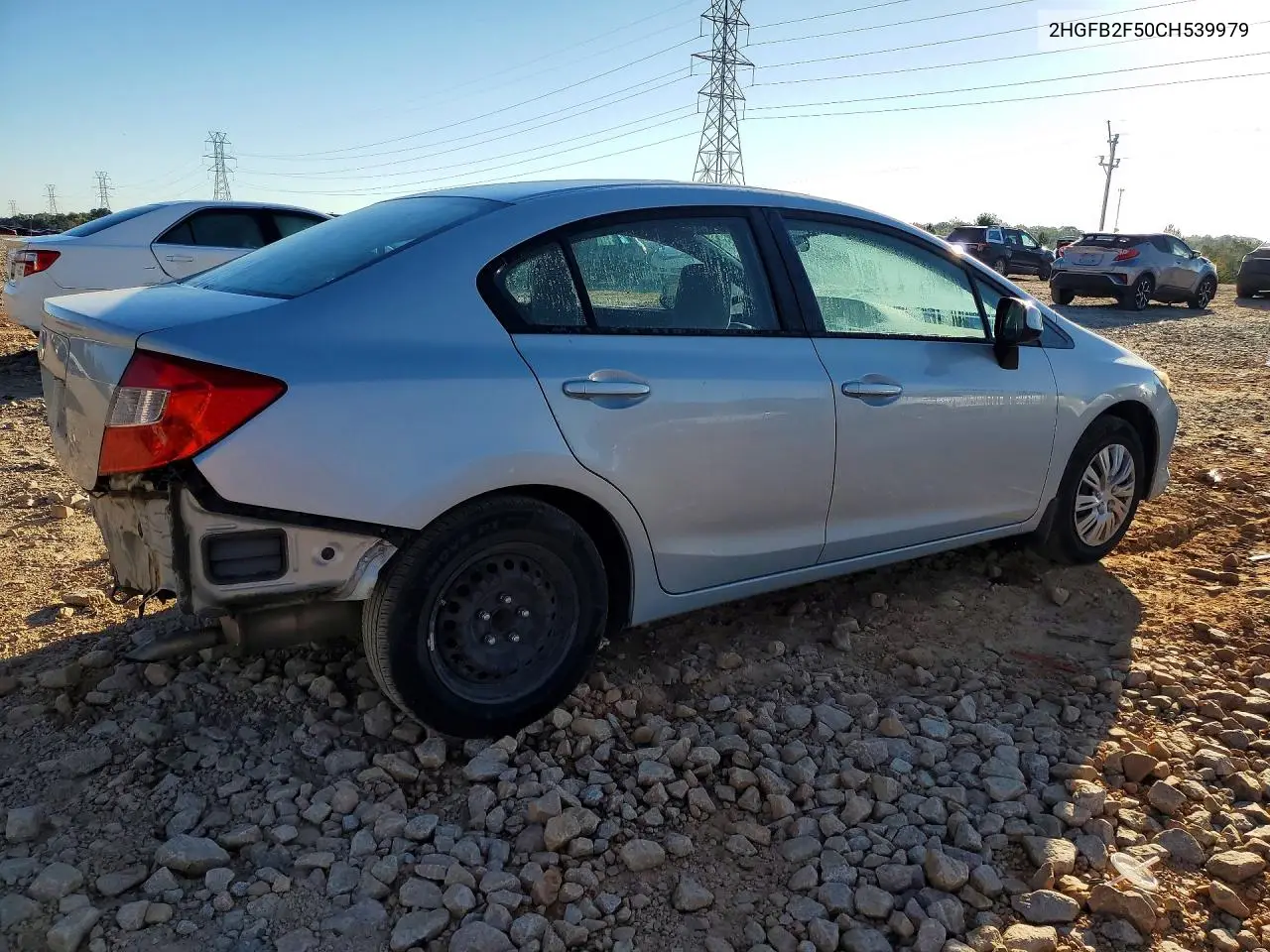 2012 HONDA CIVIC VIN 2HGFB2F50CH539979 — фото 3