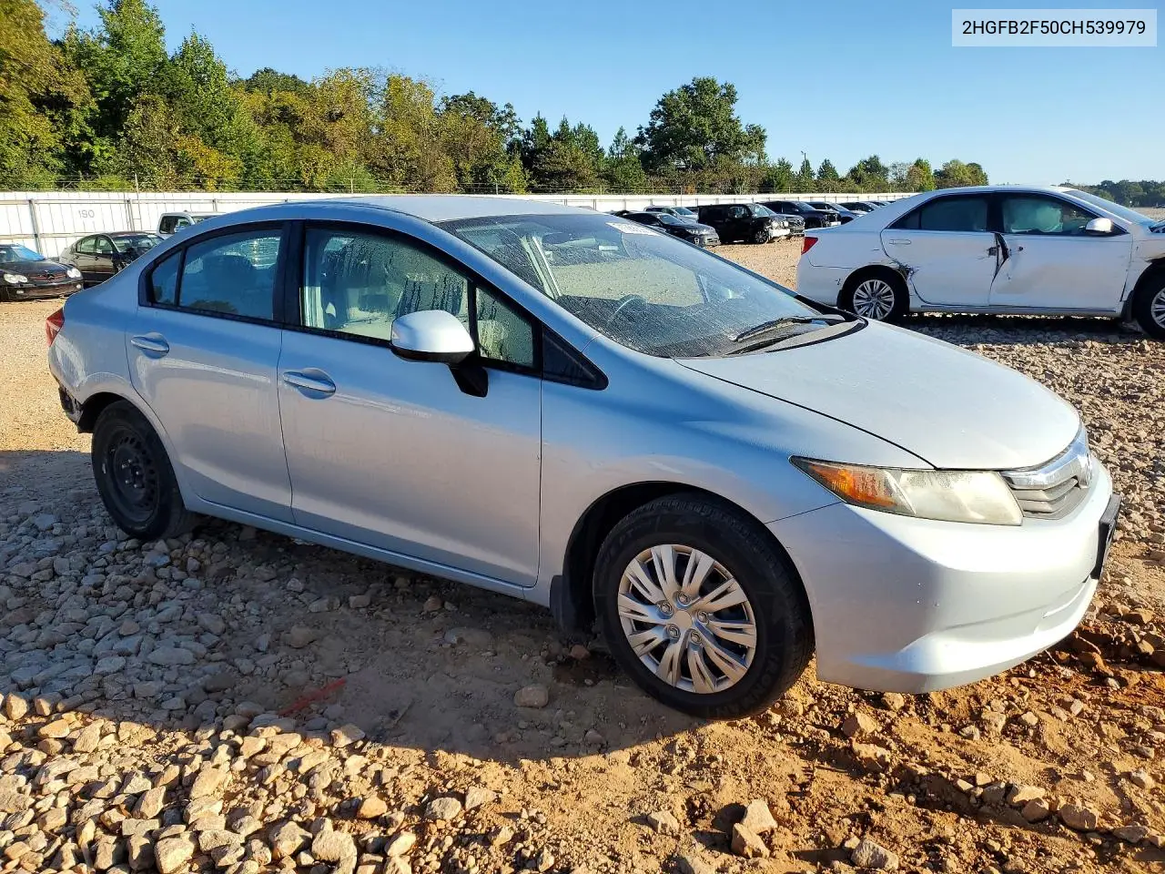 2012 HONDA CIVIC VIN 2HGFB2F50CH539979 — фото 4