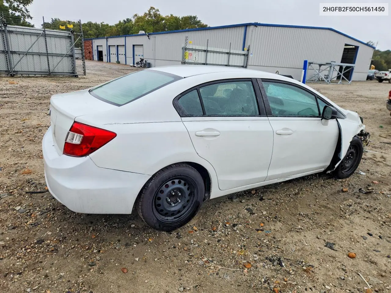 2012 HONDA CIVIC VIN 2HGFB2F50CH561450 — фото 3