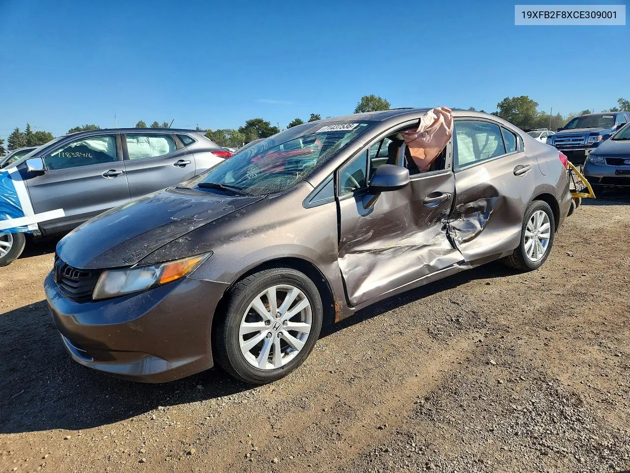 HONDA CIVIC 2012, VIN 19XFB2F8XCE309001