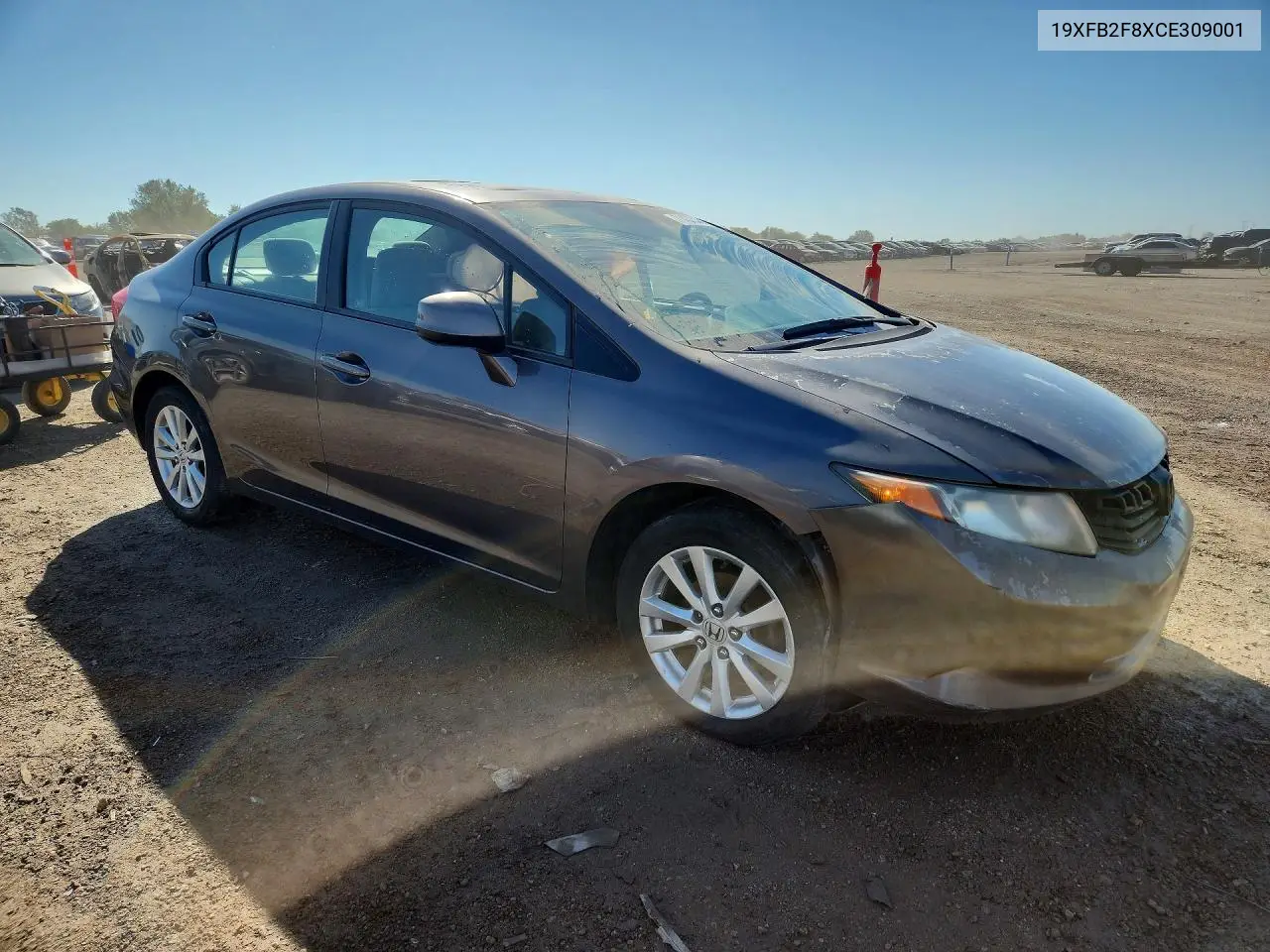 2012 HONDA CIVIC VIN 19XFB2F8XCE309001 — фото 4