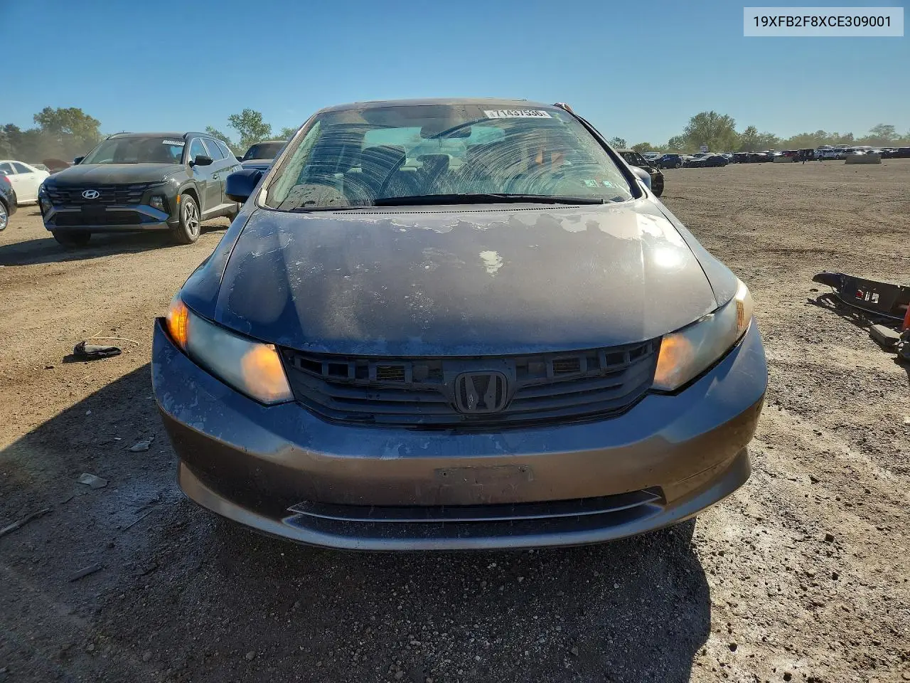 2012 HONDA CIVIC VIN 19XFB2F8XCE309001 — фото 5