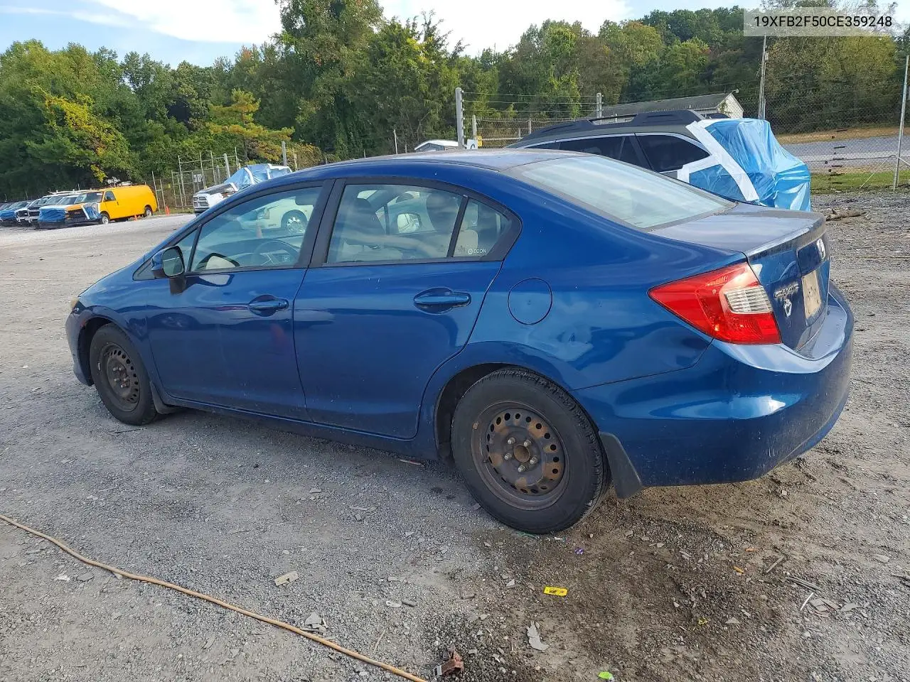 2012 HONDA CIVIC VIN 19XFB2F50CE359248 — фото 2