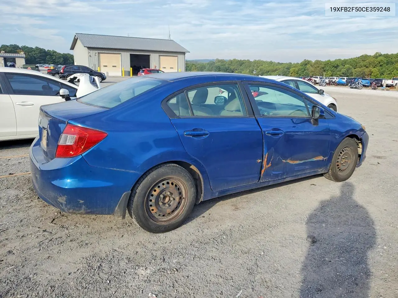 2012 HONDA CIVIC VIN 19XFB2F50CE359248 — фото 3