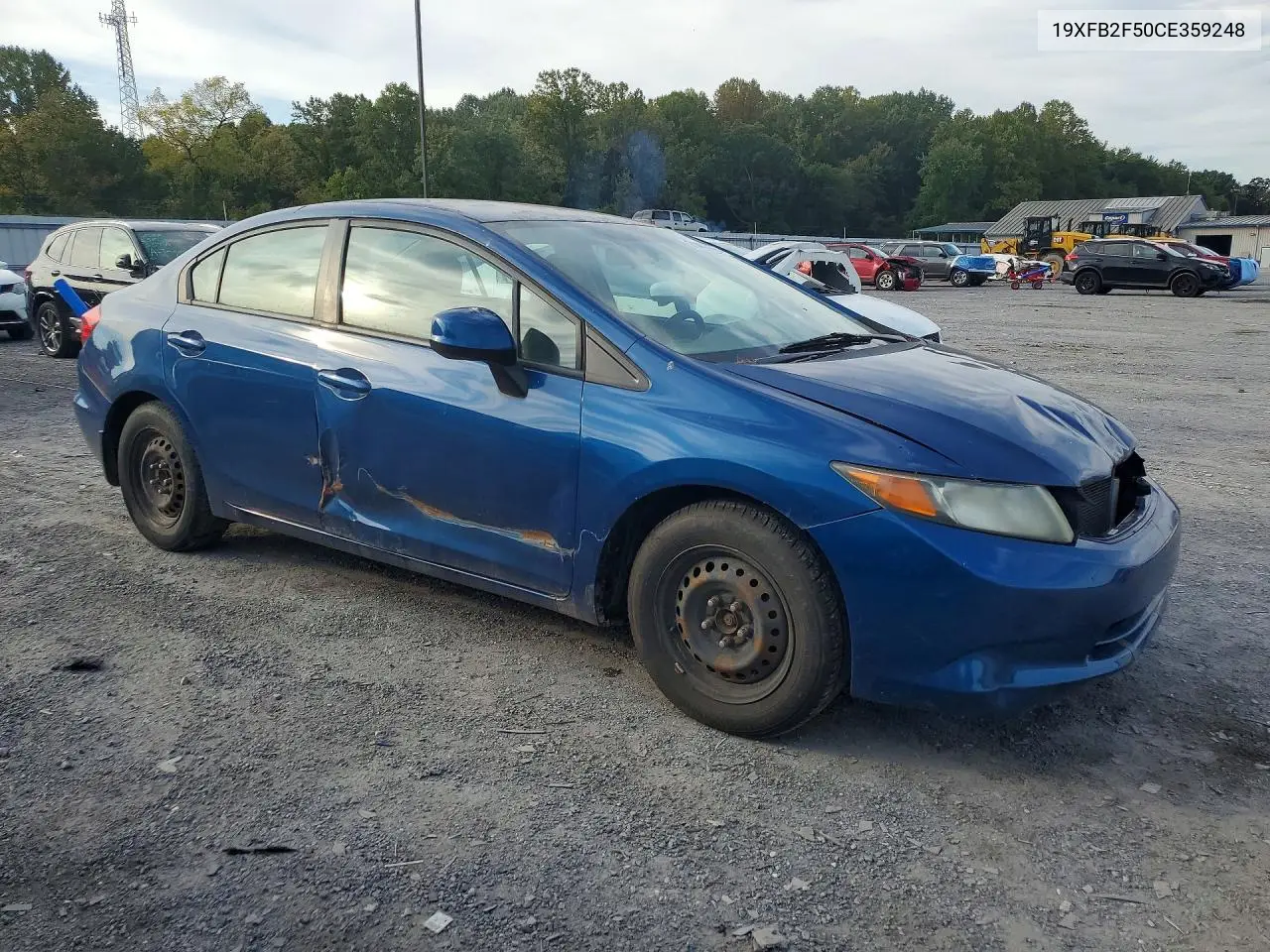 2012 HONDA CIVIC VIN 19XFB2F50CE359248 — фото 4