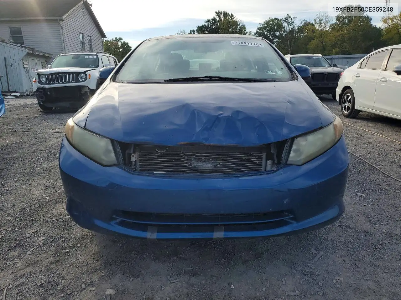 2012 HONDA CIVIC VIN 19XFB2F50CE359248 — фото 5