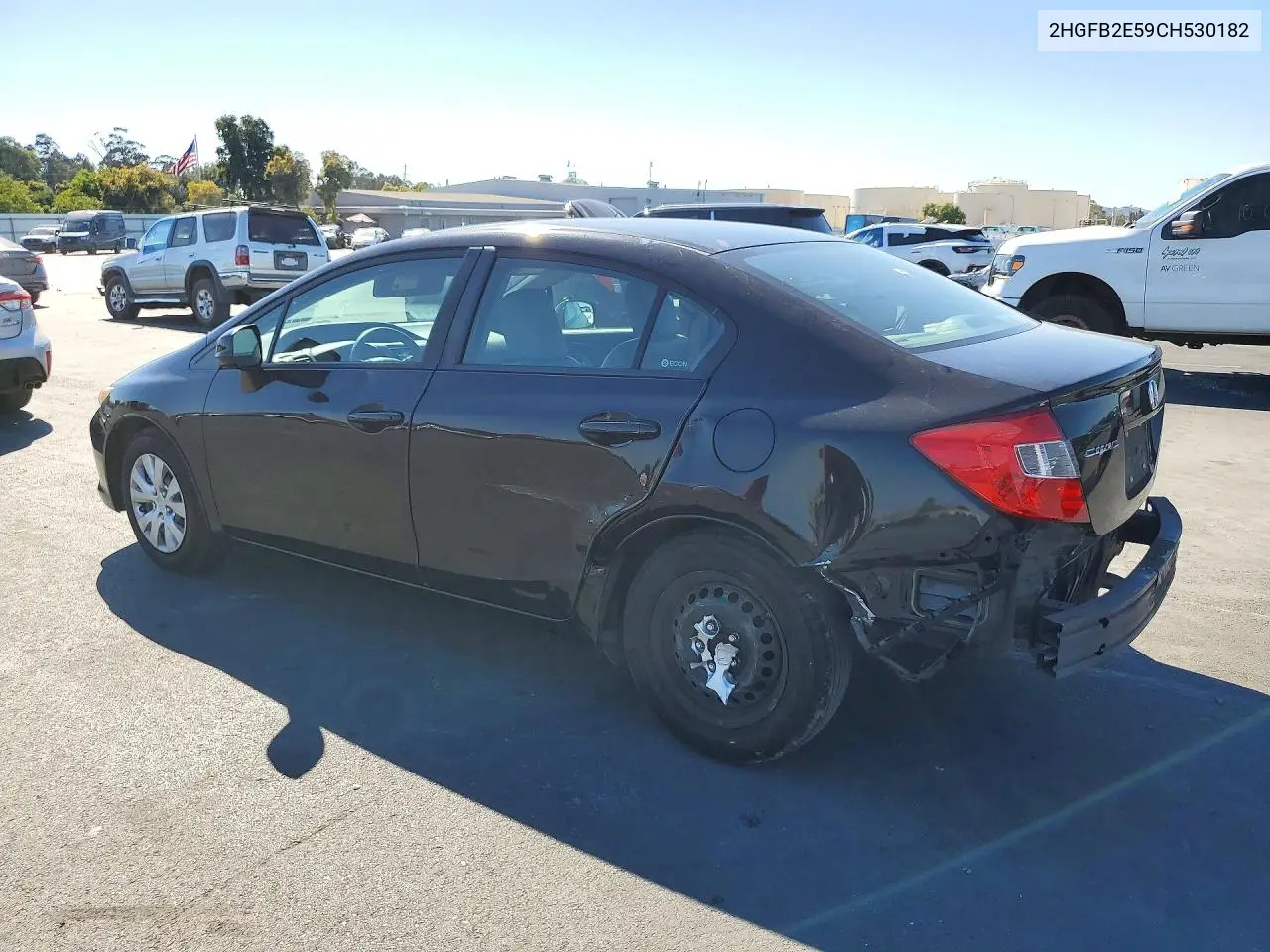 2012 HONDA CIVIC VIN 2HGFB2E59CH530182 — фото 2