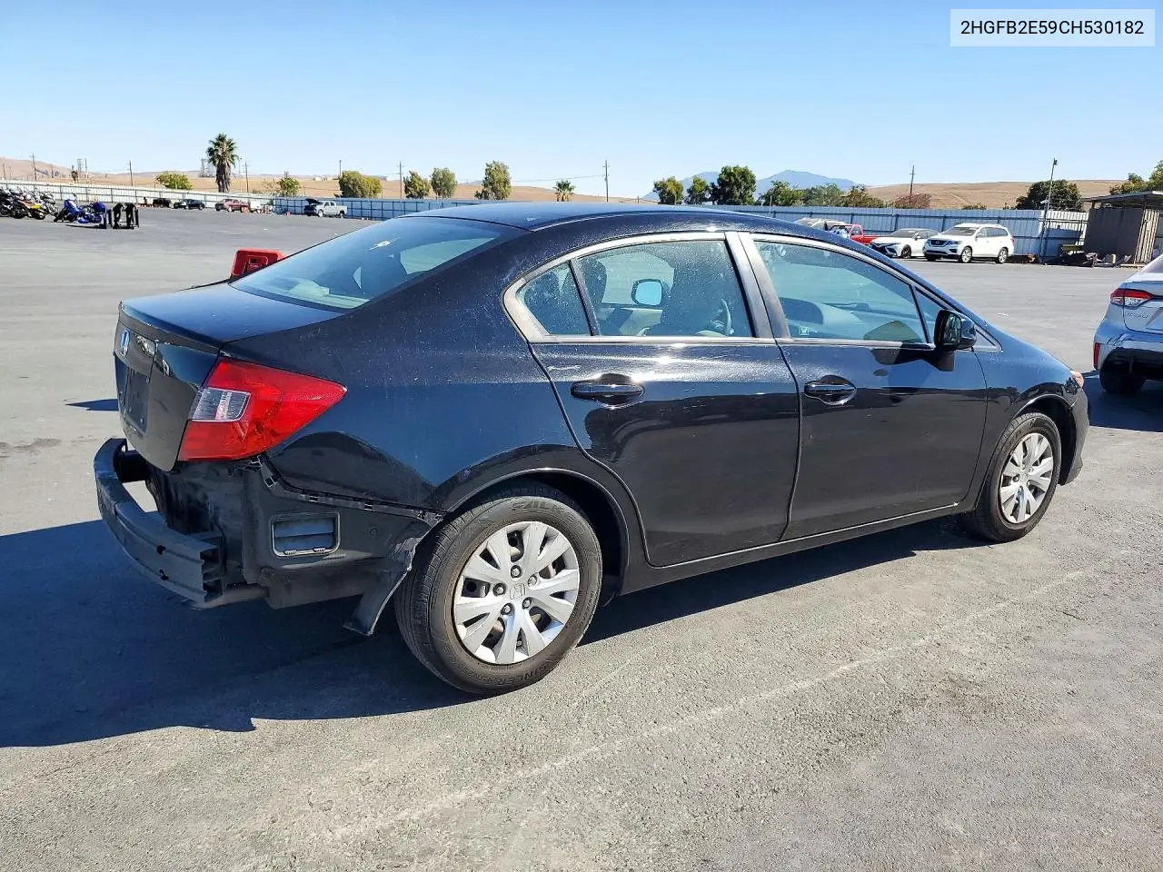 2012 HONDA CIVIC VIN 2HGFB2E59CH530182 — фото 3