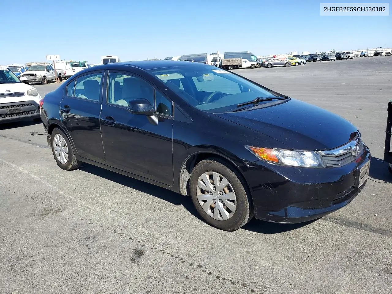 2012 HONDA CIVIC VIN 2HGFB2E59CH530182 — фото 4