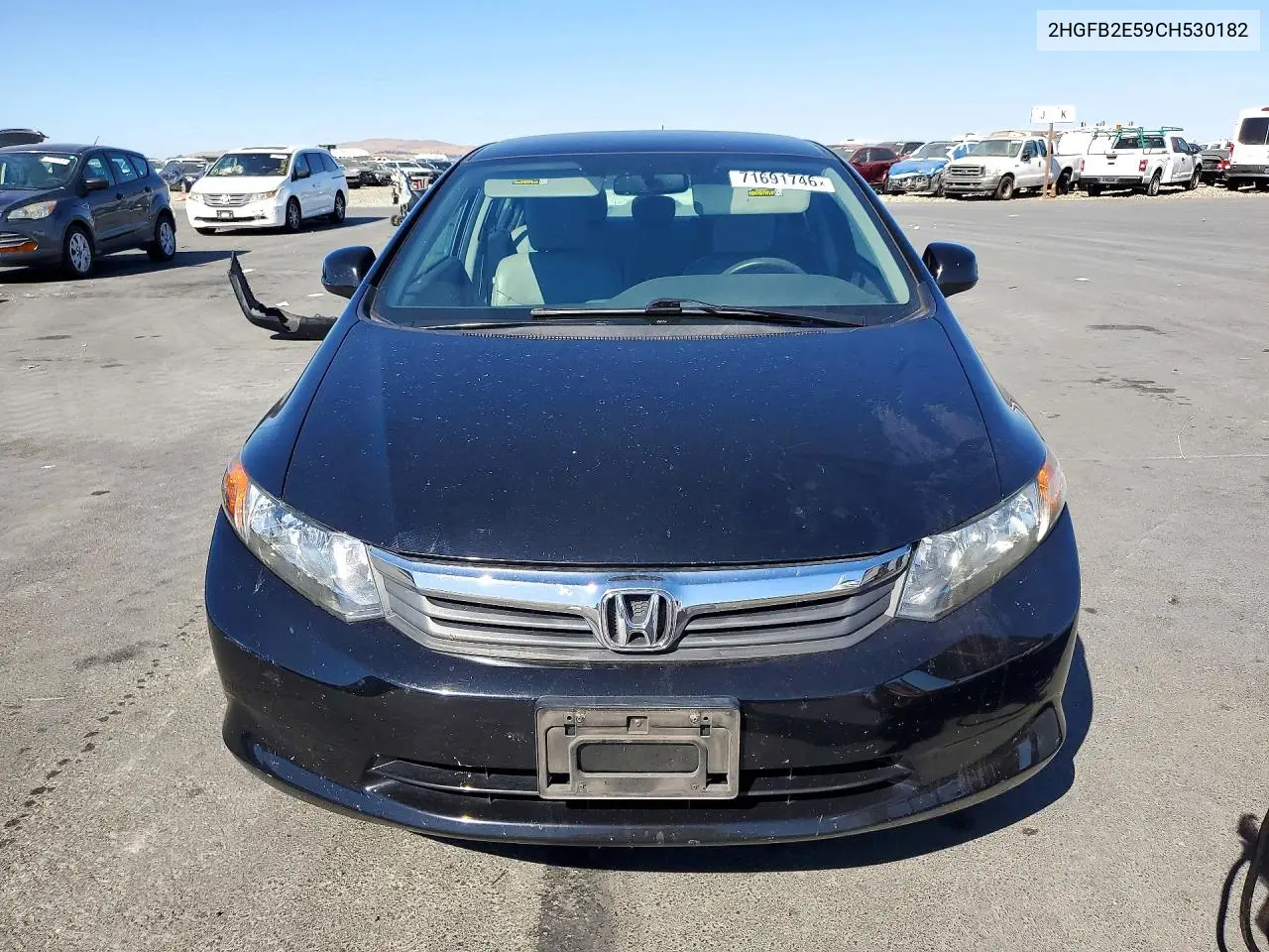 2012 HONDA CIVIC VIN 2HGFB2E59CH530182 — фото 5