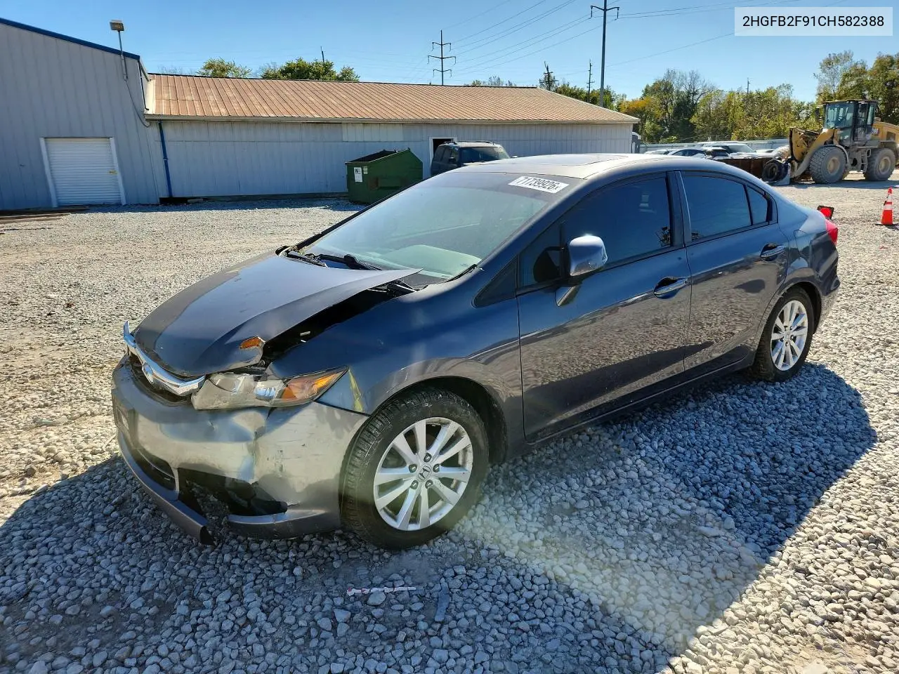HONDA CIVIC 2012, VIN 2HGFB2F91CH582388