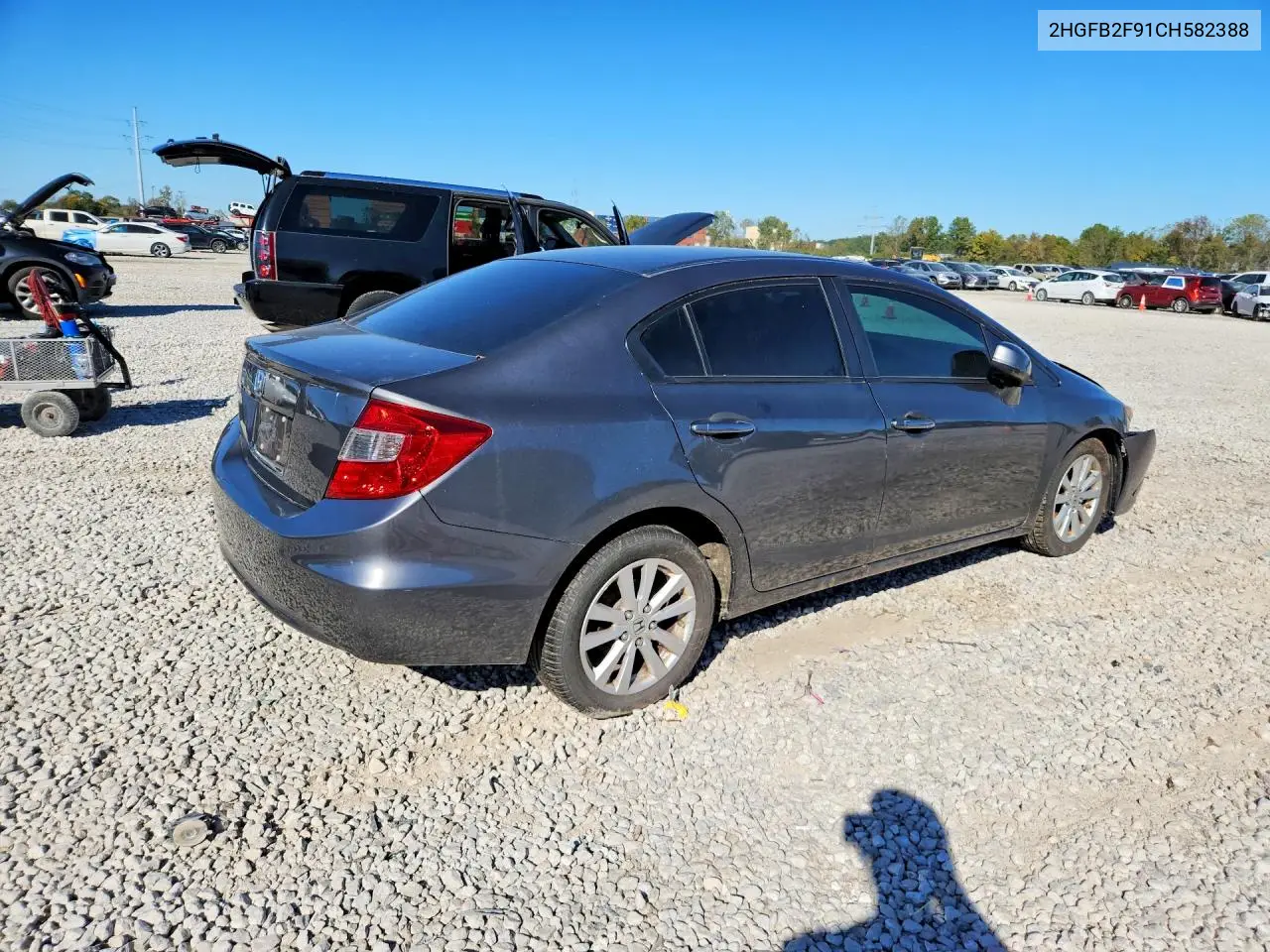 2012 HONDA CIVIC VIN 2HGFB2F91CH582388 — фото 3