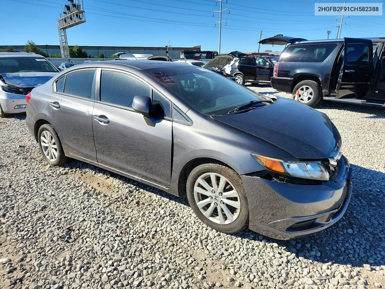 2012 HONDA CIVIC VIN 2HGFB2F91CH582388 — фото 4