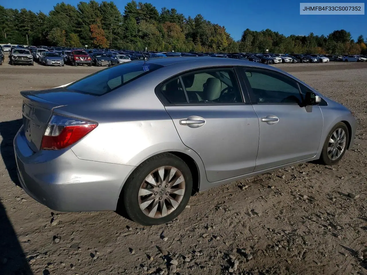 2012 HONDA CIVIC VIN JHMFB4F33CS007352 — фото 3