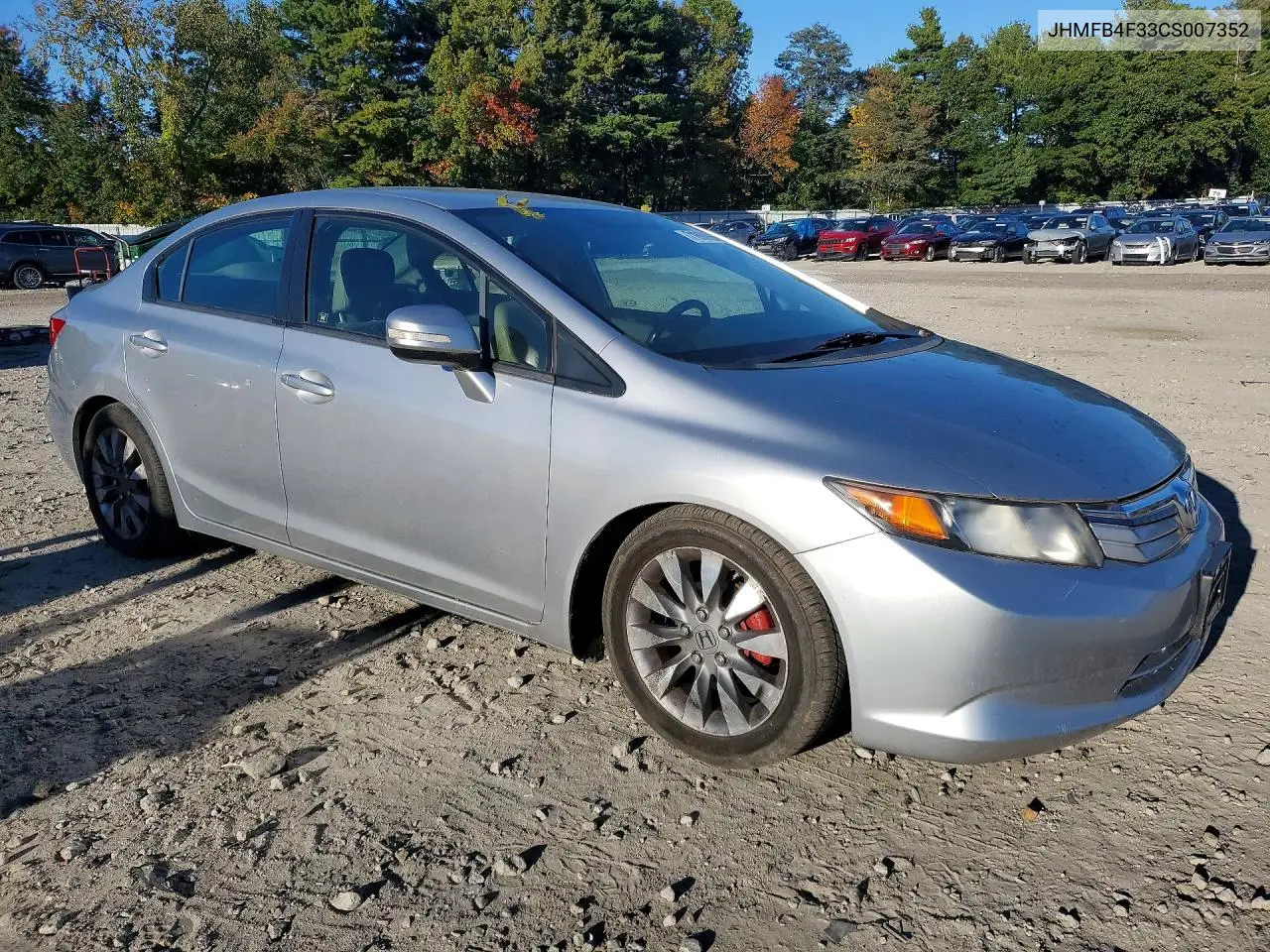 2012 HONDA CIVIC VIN JHMFB4F33CS007352 — фото 4