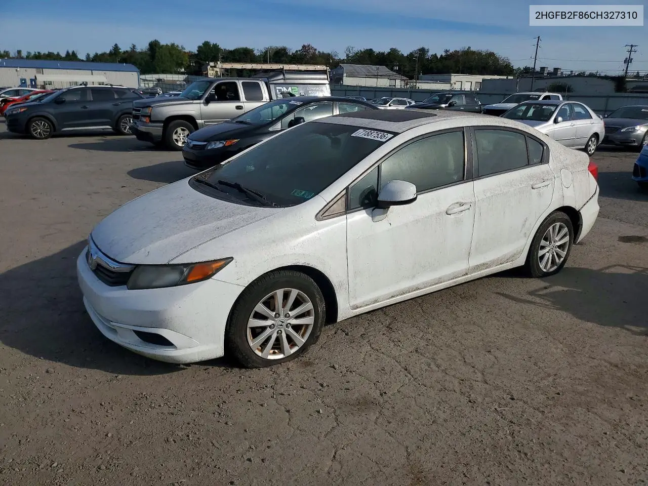HONDA CIVIC 2012, VIN 2HGFB2F86CH327310