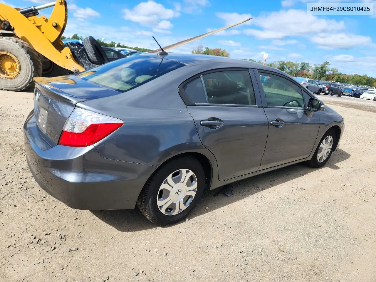 2012 HONDA CIVIC VIN JHMFB4F29CS010425 — фото 3