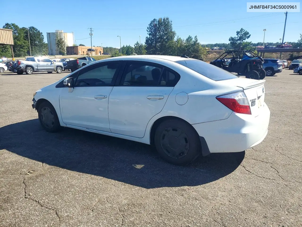 2012 HONDA CIVIC VIN JHMFB4F34CS000961 — фото 2