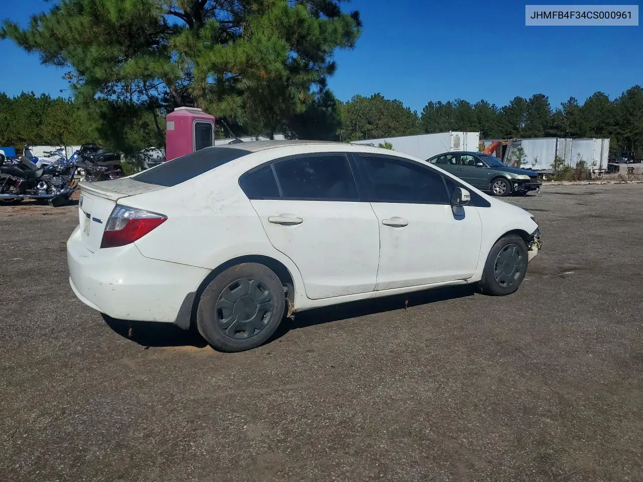 2012 HONDA CIVIC VIN JHMFB4F34CS000961 — фото 3