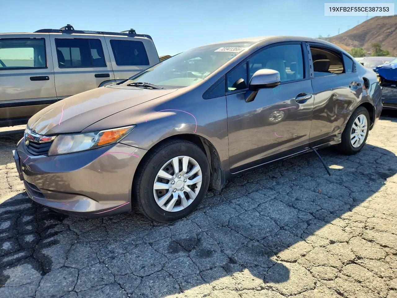 HONDA CIVIC 2012, VIN 19XFB2F55CE387353