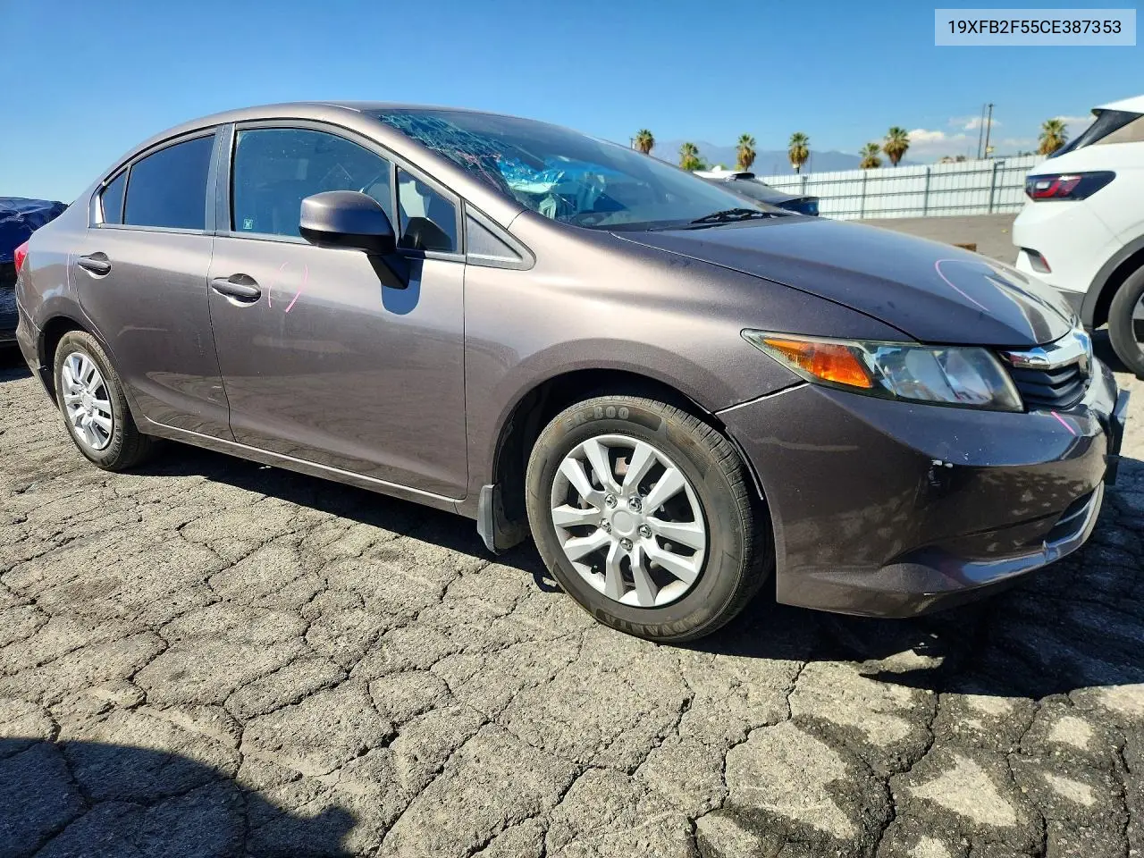2012 HONDA CIVIC VIN 19XFB2F55CE387353 — фото 4
