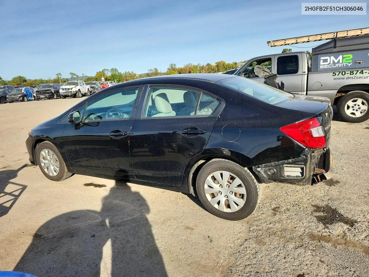 2012 HONDA CIVIC VIN 2HGFB2F51CH306046 — фото 2