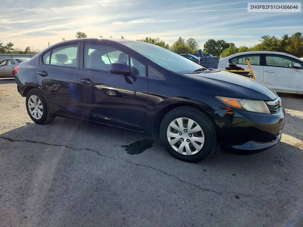 2012 HONDA CIVIC VIN 2HGFB2F51CH306046 — фото 4