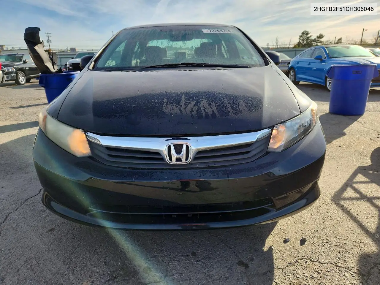 2012 HONDA CIVIC VIN 2HGFB2F51CH306046 — фото 5