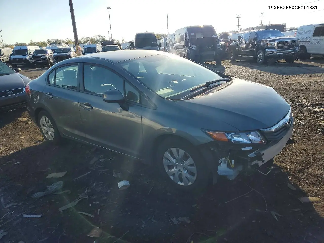 2012 HONDA CIVIC VIN 19XFB2F5XCE001381 — фото 4
