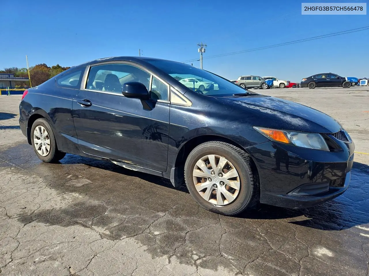 2012 HONDA CIVIC VIN 2HGFG3B57CH566478 — фото 4