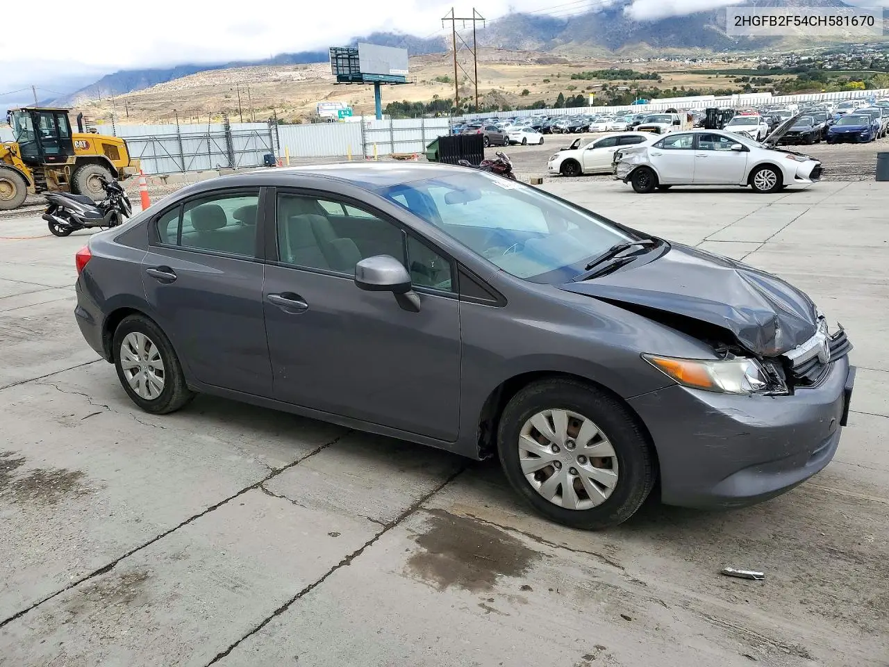 2012 HONDA CIVIC VIN 2HGFB2F54CH581670 — фото 4