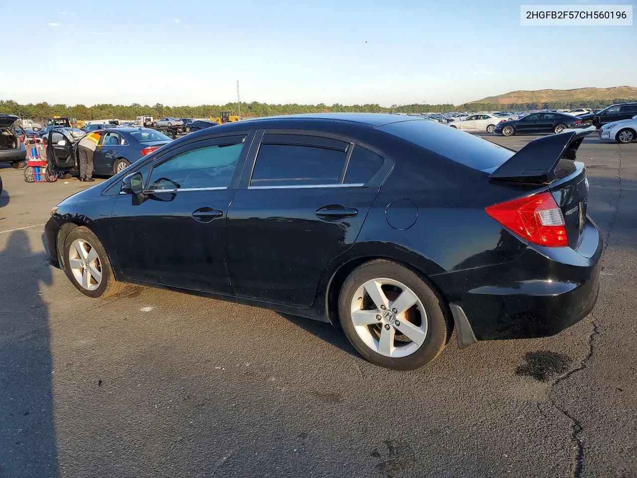 2012 HONDA CIVIC VIN 2HGFB2F57CH560196 — фото 2