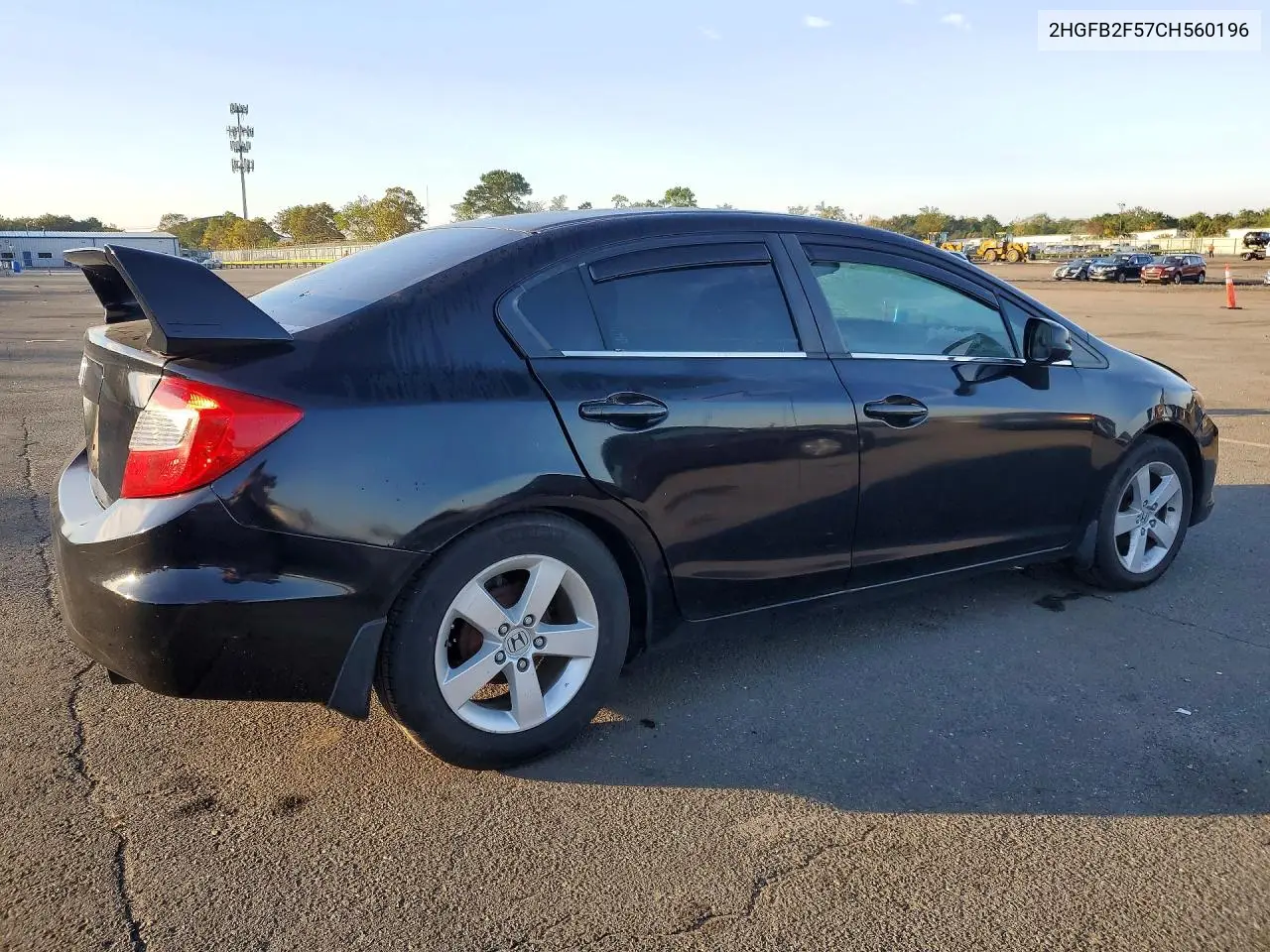 2012 HONDA CIVIC VIN 2HGFB2F57CH560196 — фото 3