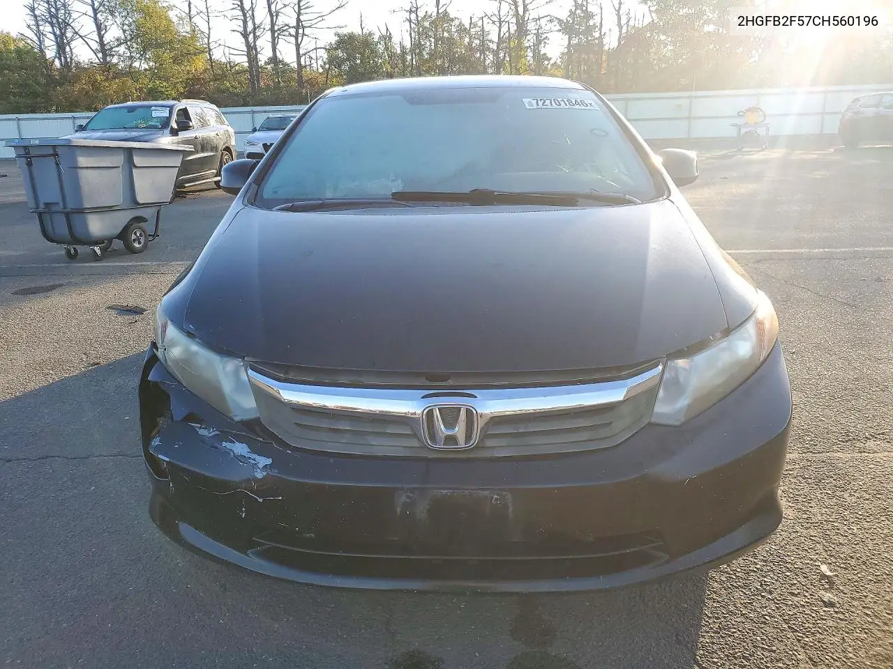 2012 HONDA CIVIC VIN 2HGFB2F57CH560196 — фото 5