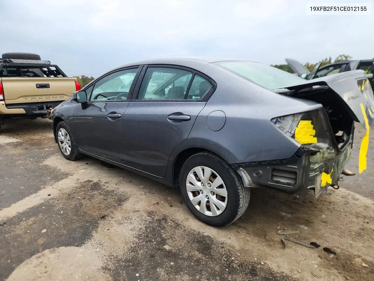 2012 HONDA CIVIC VIN 19XFB2F51CE012155 — фото 2