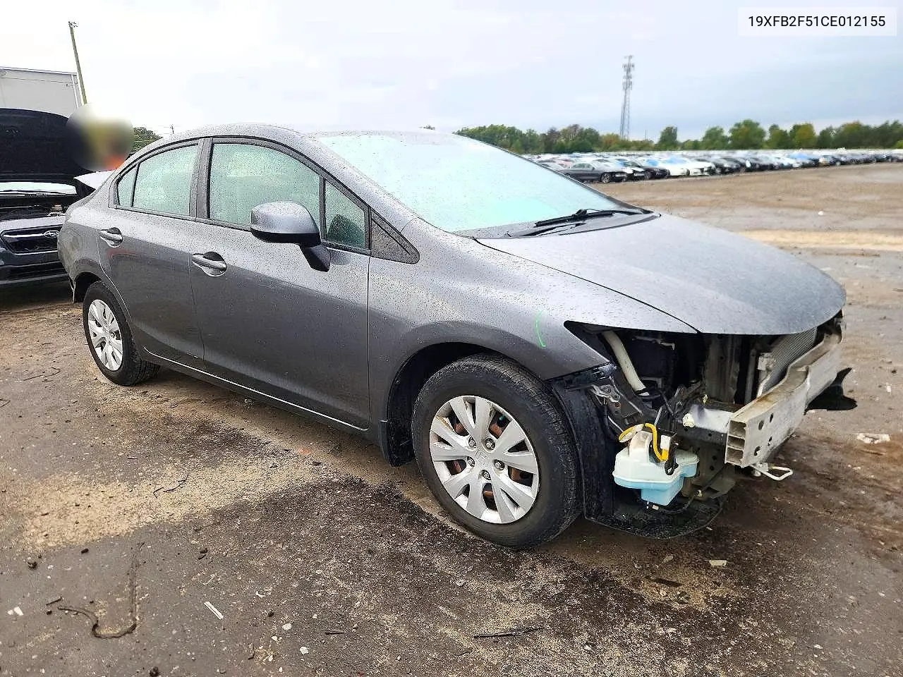 2012 HONDA CIVIC VIN 19XFB2F51CE012155 — фото 4