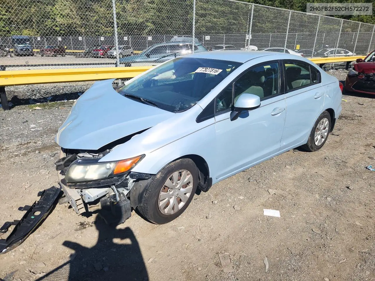 HONDA CIVIC 2012, VIN 2HGFB2F52CH572272