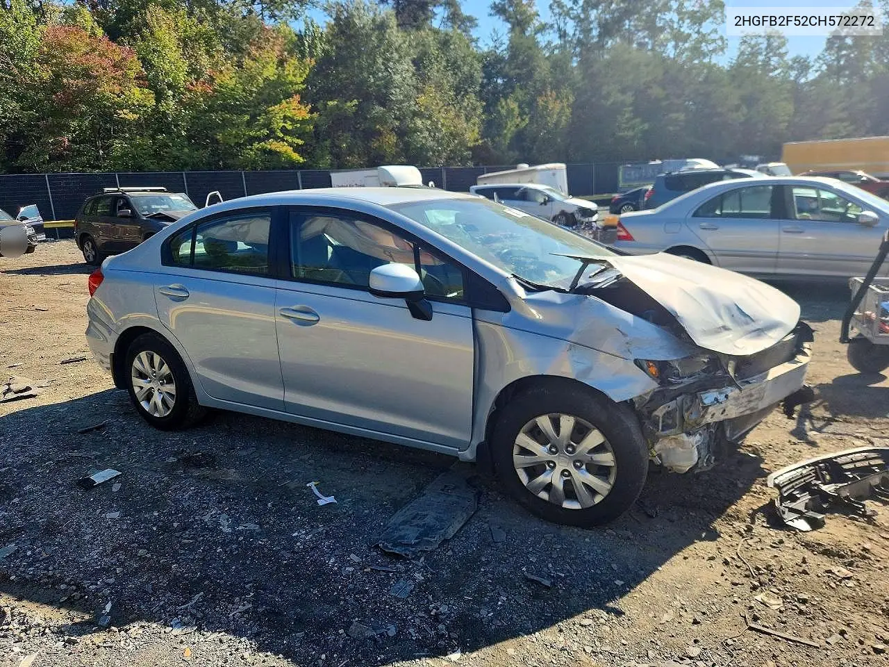 2012 HONDA CIVIC VIN 2HGFB2F52CH572272 — фото 4