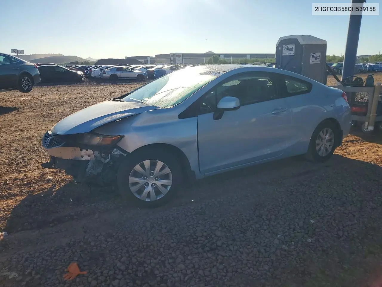 HONDA CIVIC 2012, VIN 2HGFG3B58CH539158