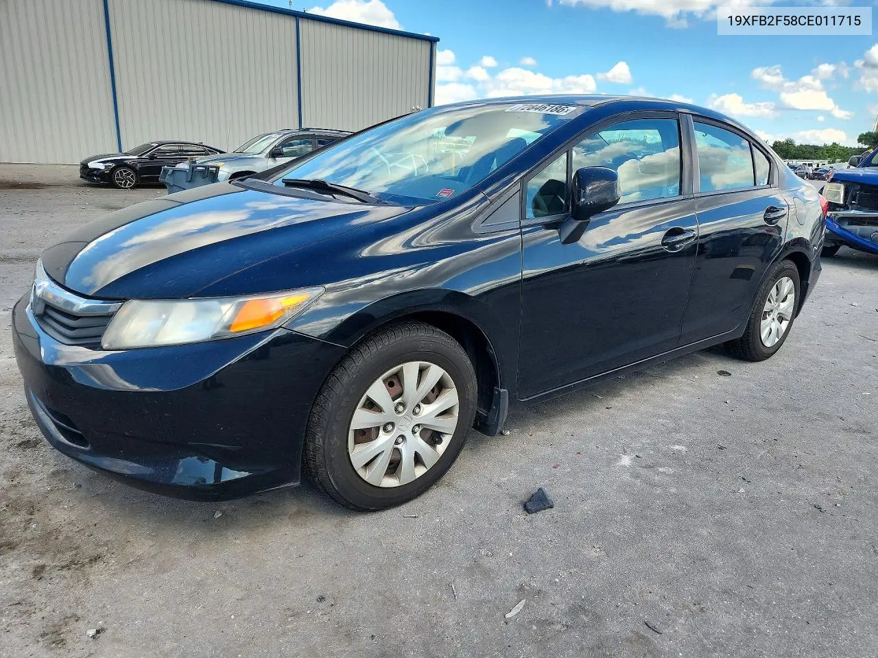 HONDA CIVIC 2012, VIN 19XFB2F58CE011715