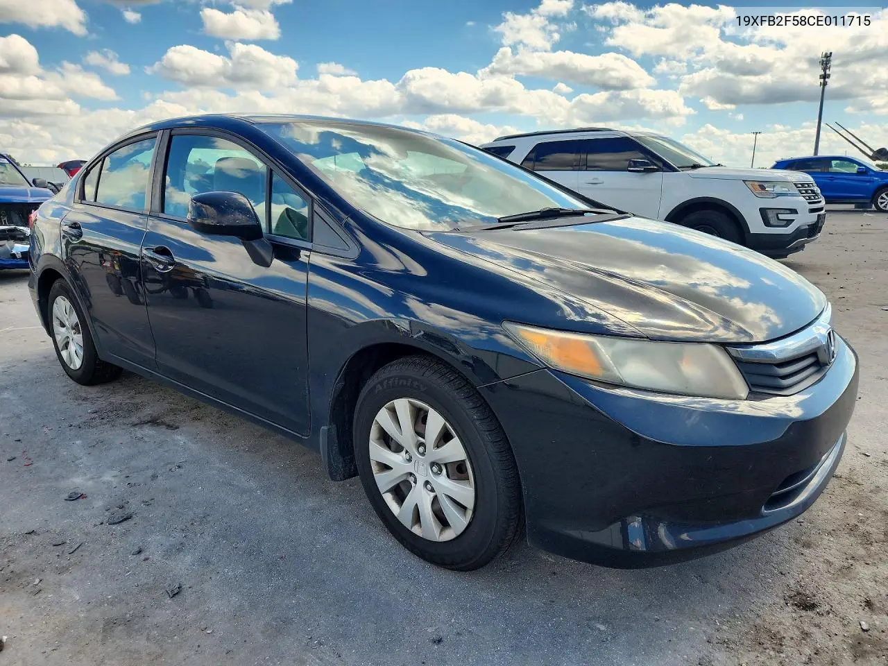 2012 HONDA CIVIC VIN 19XFB2F58CE011715 — фото 4