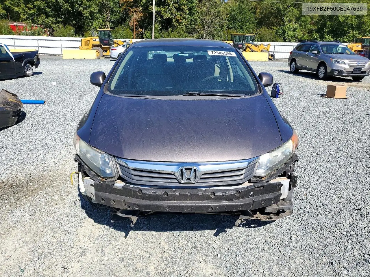 2012 HONDA CIVIC VIN 19XFB2F50CE047639 — фото 5