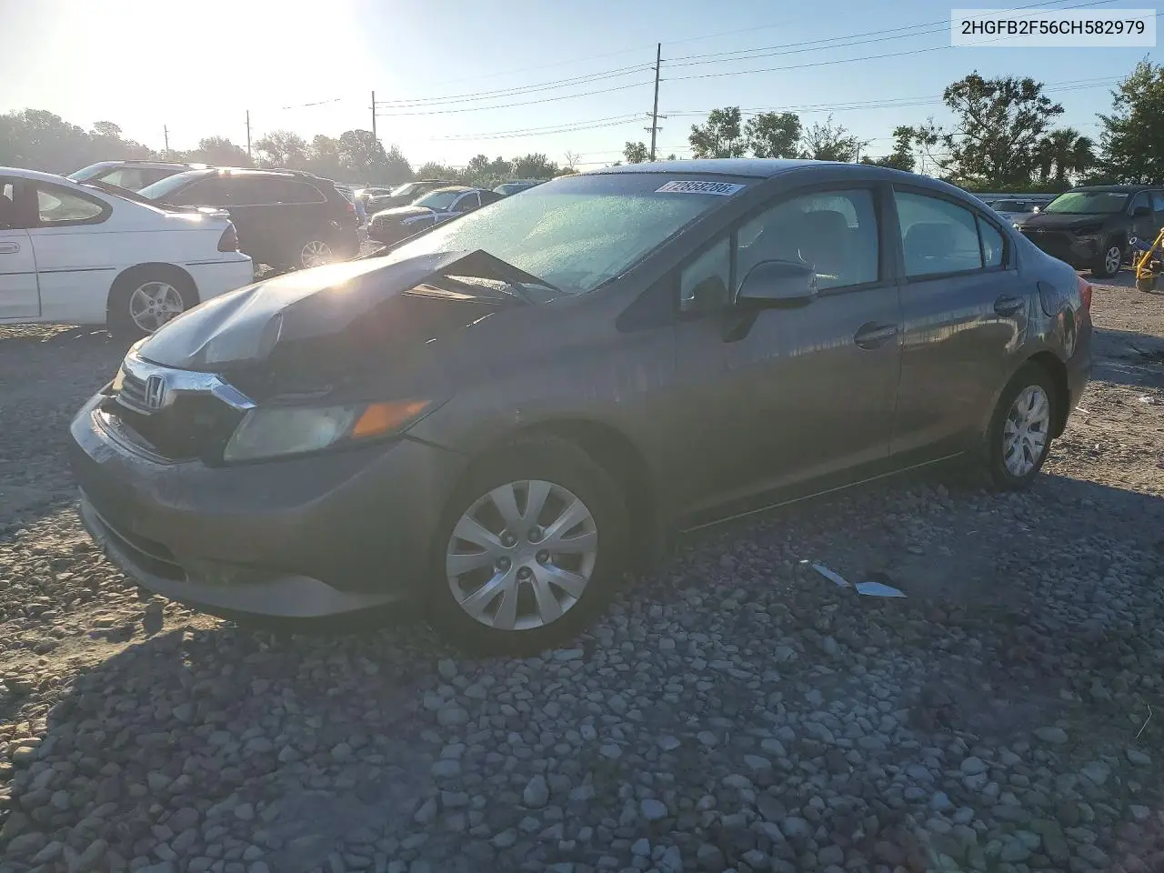 2012 HONDA CIVIC VIN 2HGFB2F56CH582979 — фото 4