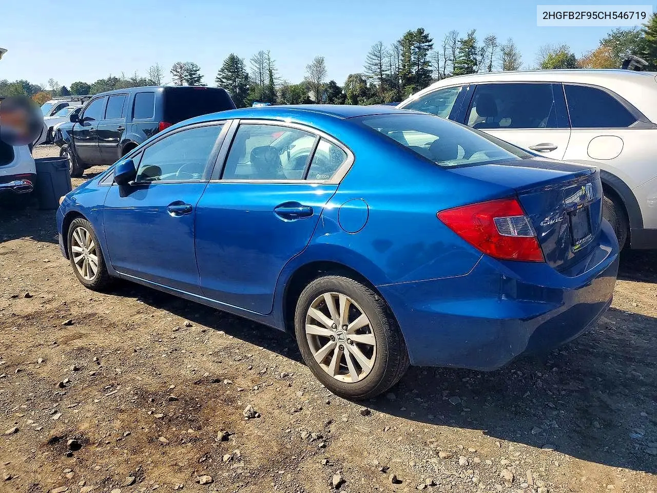2012 HONDA CIVIC VIN 2HGFB2F95CH546719 — фото 2