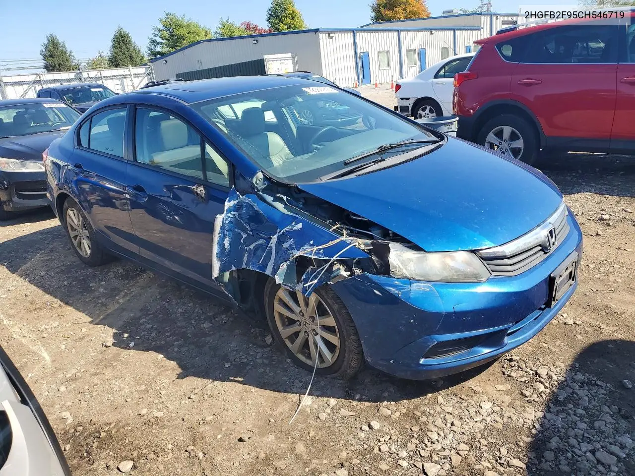 2012 HONDA CIVIC VIN 2HGFB2F95CH546719 — фото 4