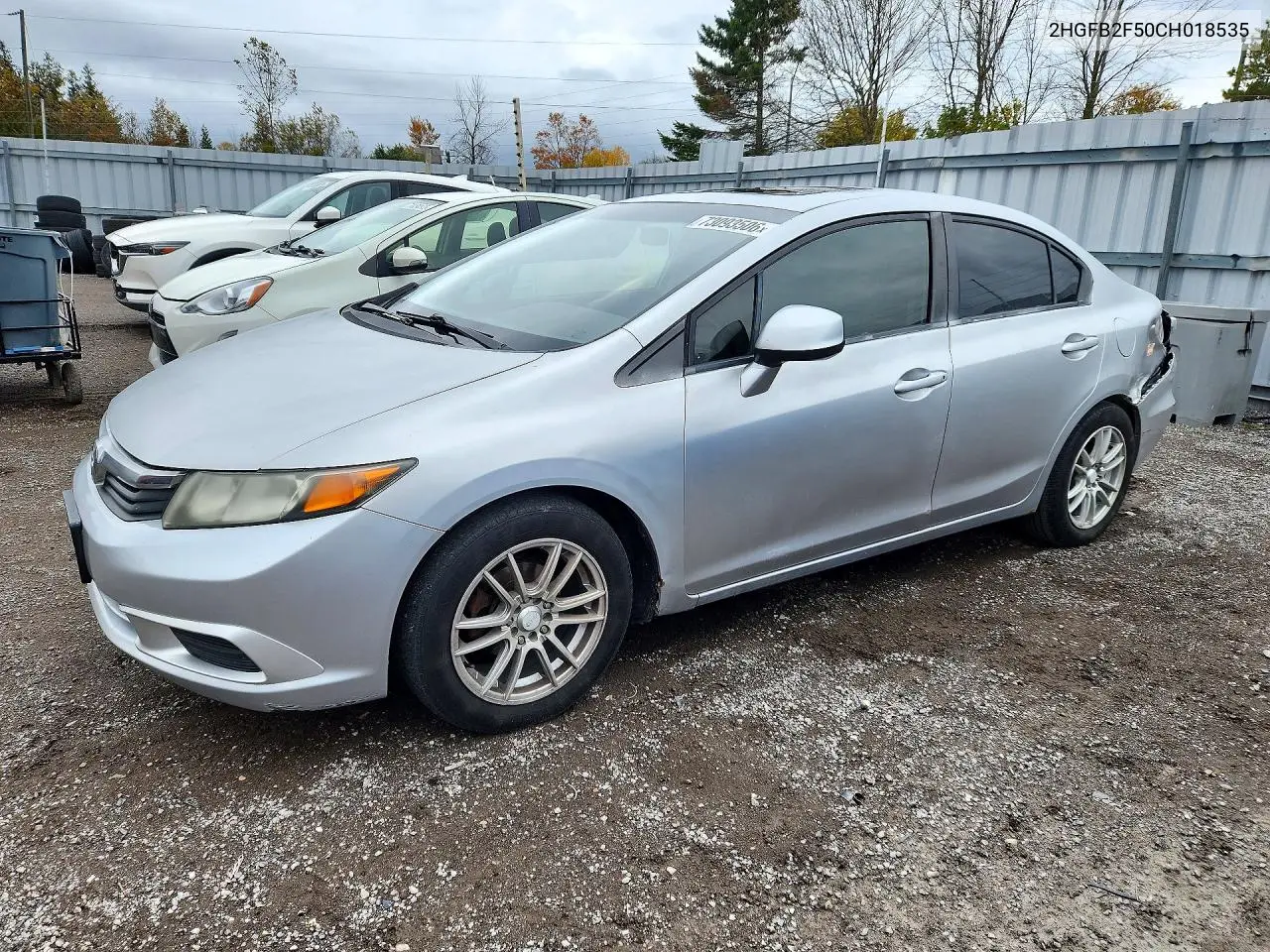 HONDA CIVIC 2012, VIN 2HGFB2F50CH018535