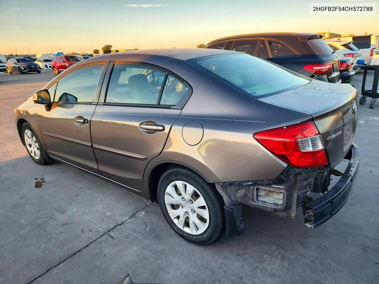 2012 HONDA CIVIC VIN 2HGFB2F54CH572788 — фото 2