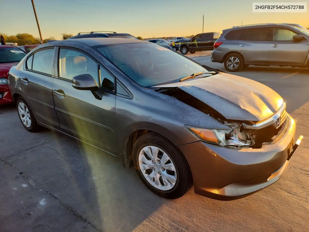 2012 HONDA CIVIC VIN 2HGFB2F54CH572788 — фото 4
